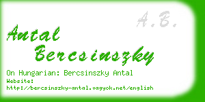 antal bercsinszky business card